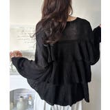 ふんわり大人フェミニン♪ティアードフリルモヘアタッチメッシュ編みニット（長袖） | Classical Elf  | 詳細画像5 