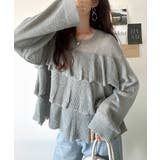 ふんわり大人フェミニン♪ティアードフリルモヘアタッチメッシュ編みニット（長袖） | Classical Elf  | 詳細画像8 