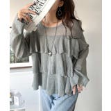 ふんわり大人フェミニン♪ティアードフリルモヘアタッチメッシュ編みニット（長袖） | Classical Elf  | 詳細画像11 