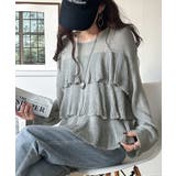 ふんわり大人フェミニン♪ティアードフリルモヘアタッチメッシュ編みニット（長袖） | Classical Elf  | 詳細画像12 