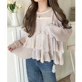 ふんわり大人フェミニン♪ティアードフリルモヘアタッチメッシュ編みニット（長袖） | Classical Elf  | 詳細画像27 