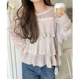 ふんわり大人フェミニン♪ティアードフリルモヘアタッチメッシュ編みニット（長袖） | Classical Elf  | 詳細画像28 