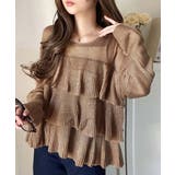 ふんわり大人フェミニン♪ティアードフリルモヘアタッチメッシュ編みニット（長袖） | Classical Elf  | 詳細画像29 