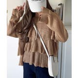 ふんわり大人フェミニン♪ティアードフリルモヘアタッチメッシュ編みニット（長袖） | Classical Elf  | 詳細画像31 