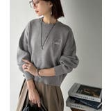 スウェットライクで”魅せる”大人のリラクシーな1枚。胸元サインロゴ刺繍入りニット… | Classical Elf  | 詳細画像11 