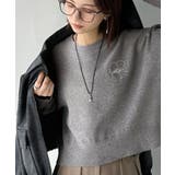 スウェットライクで”魅せる”大人のリラクシーな1枚。胸元サインロゴ刺繍入りニット… | Classical Elf  | 詳細画像12 