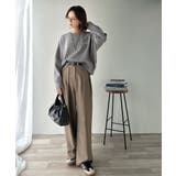 スウェットライクで”魅せる”大人のリラクシーな1枚。胸元サインロゴ刺繍入りニット… | Classical Elf  | 詳細画像13 