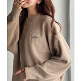 スウェットライクで”魅せる”大人のリラクシーな1枚。胸元サインロゴ刺繍入りニット… | Classical Elf  | 詳細画像14 