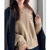 スウェットライクで”魅せる”大人のリラクシーな1枚。胸元サインロゴ刺繍入りニット… | Classical Elf  | 詳細画像18 