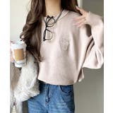 スウェットライクで”魅せる”大人のリラクシーな1枚。胸元サインロゴ刺繍入りニット… | Classical Elf  | 詳細画像28 