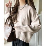 スウェットライクで”魅せる”大人のリラクシーな1枚。胸元サインロゴ刺繍入りニット… | Classical Elf  | 詳細画像31 