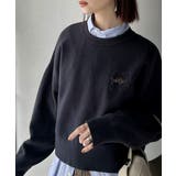 スウェットライクで”魅せる”大人のリラクシーな1枚。胸元サインロゴ刺繍入りニット… | Classical Elf  | 詳細画像34 