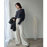 スウェットライクで”魅せる”大人のリラクシーな1枚。胸元サインロゴ刺繍入りニット… | Classical Elf  | 詳細画像37 