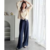 スウェットライクで”魅せる”大人のリラクシーな1枚。胸元サインロゴ刺繍入りニット… | Classical Elf  | 詳細画像3 