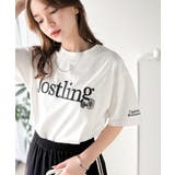 ナチュラルな中に、さりげない華。綿100%ロゴ×フラワー刺繍ビッグTシャツ | Classical Elf | 詳細画像6