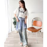 ナチュラルな中に、さりげない華。綿100%ロゴ×フラワー刺繍ビッグTシャツ | Classical Elf | 詳細画像4