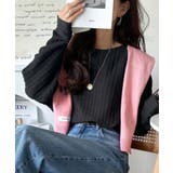 ブラック | ゆったりシルエットでこなれ感をプラス。フクレジャガードトップス（長袖） | Classical Elf 