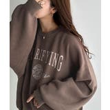 ブラウン | カレッジスタイルで秋めく。トレンド感たっぷりのエンブレムロゴ入りダブルジャガード… | Classical Elf 