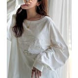 オフホワイト | 古着感のある緩さが今っぽ可愛い。綿100%前後2WAYワイドネックロンTEE(長… | Classical Elf