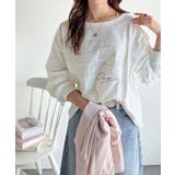 古着感のある緩さが今っぽ可愛い。綿100%前後2WAYワイドネックロンTEE(長… | Classical Elf | 詳細画像6