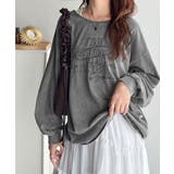 古着感のある緩さが今っぽ可愛い。綿100%前後2WAYワイドネックロンTEE(長… | Classical Elf | 詳細画像10