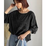 古着感のある緩さが今っぽ可愛い。綿100%前後2WAYワイドネックロンTEE(長… | Classical Elf | 詳細画像20