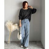 古着感のある緩さが今っぽ可愛い。綿100%前後2WAYワイドネックロンTEE(長… | Classical Elf | 詳細画像23