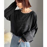 チャコール | 古着感のある緩さが今っぽ可愛い。綿100%前後2WAYワイドネックロンTEE(長… | Classical Elf