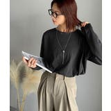 古着感のある緩さが今っぽ可愛い。綿100%前後2WAYワイドネックロンTEE(長… | Classical Elf | 詳細画像27