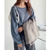 古着感のある緩さが今っぽ可愛い。綿100%前後2WAYワイドネックロンTEE(長… | Classical Elf | 詳細画像41