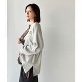 洒落感アップのこなれT。胸刺繍ワッフルオーバーサイズキーネックロンT(長袖) | Classical Elf | 詳細画像17