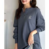 洒落感アップのこなれT。胸刺繍ワッフルオーバーサイズキーネックロンT(長袖) | Classical Elf | 詳細画像30