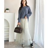 洒落感アップのこなれT。胸刺繍ワッフルオーバーサイズキーネックロンT(長袖) | Classical Elf | 詳細画像35