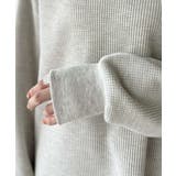 洒落感アップのこなれT。胸刺繍ワッフルオーバーサイズキーネックロンT(長袖) | Classical Elf | 詳細画像38