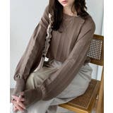 大人のカジュアルを極める。タック編み袖口スリットパフニット | Classical Elf  | 詳細画像16 