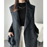 華奢見え叶える程よいフィット感。配色メロウリブニットトップス（長袖） | Classical Elf  | 詳細画像13 