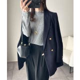 華奢見え叶える程よいフィット感。配色メロウリブニットトップス（長袖） | Classical Elf  | 詳細画像20 