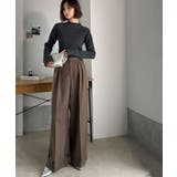 華奢見え叶える程よいフィット感。配色メロウリブニットトップス（長袖） | Classical Elf  | 詳細画像25 