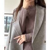 華奢見え叶える程よいフィット感。配色メロウリブニットトップス（長袖） | Classical Elf  | 詳細画像30 