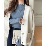 華奢見え叶える程よいフィット感。配色メロウリブニットトップス（長袖） | Classical Elf  | 詳細画像45 