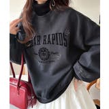 今っぽカジュアルの本命スウェット♪エンブレム風らくがき刺繍入りフロッキープリント… | Classical Elf  | 詳細画像9 