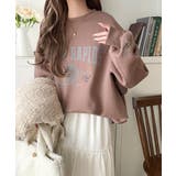 今っぽカジュアルの本命スウェット♪エンブレム風らくがき刺繍入りフロッキープリント… | Classical Elf  | 詳細画像13 