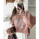 今っぽカジュアルの本命スウェット♪エンブレム風らくがき刺繍入りフロッキープリント… | Classical Elf  | 詳細画像15 