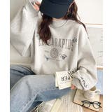 今っぽカジュアルの本命スウェット♪エンブレム風らくがき刺繍入りフロッキープリント… | Classical Elf  | 詳細画像18 