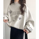 今っぽカジュアルの本命スウェット♪エンブレム風らくがき刺繍入りフロッキープリント… | Classical Elf  | 詳細画像20 