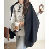 今っぽカジュアルの本命スウェット♪エンブレム風らくがき刺繍入りフロッキープリント… | Classical Elf  | 詳細画像23 