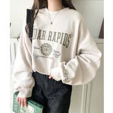 今っぽカジュアルの本命スウェット♪エンブレム風らくがき刺繍入りフロッキープリント… | Classical Elf  | 詳細画像26 