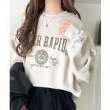 今っぽカジュアルの本命スウェット♪エンブレム風らくがき刺繍入りフロッキープリント… | Classical Elf  | 詳細画像29 