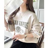 今っぽカジュアルの本命スウェット♪エンブレム風らくがき刺繍入りフロッキープリント… | Classical Elf  | 詳細画像30 