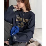 今っぽカジュアルの本命スウェット♪エンブレム風らくがき刺繍入りフロッキープリント… | Classical Elf  | 詳細画像33 